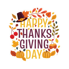 Happy thanksgiving autumn holiday background