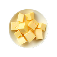 piece of cheese on a bowl isolated on transparent background Remove png, Clipping Path