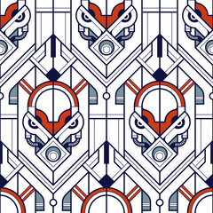 Abstract seamless vector gas mask pattern.