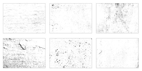 The set of six different grunge wall background in one bundle.