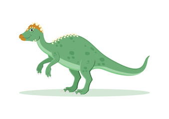 Pachycephalosaurus Dinosaur Cartoon Character Vector Illustration