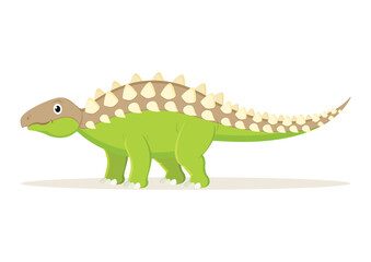 Panoplosaurus Dinosaur Cartoon Character Vector Illustration