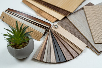 various texture of wooden laminated material samples swatch