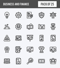 25 Business and Finance Lineal Expanded icons pack. vector illustration.
