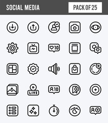 25 Social Media (Instagram) Lineal Expanded icons pack. vector illustration.