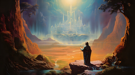 Fantasy Landscape With Crystal Castle