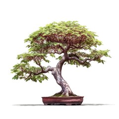Chinese mahogany Toona sinensis on White background, HD