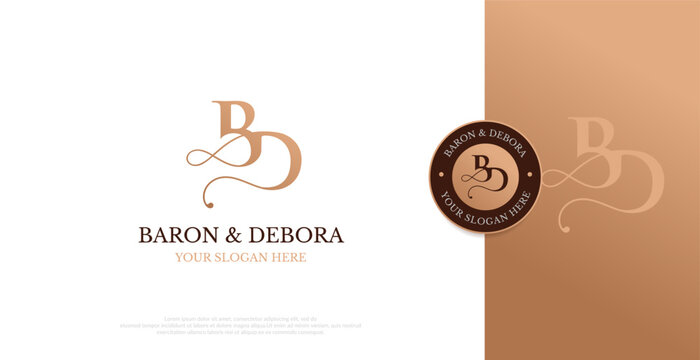 Initial BD Logo Design Vector