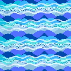 abstract blue wave line art background1