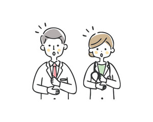 納得する医師のイラスト