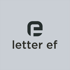letter ef logo design vector image, logo letter ef combination