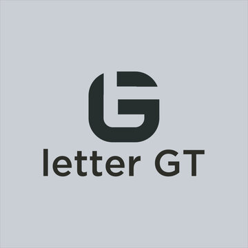 Modern letter gt logo design vector image stock 