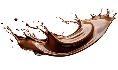 Chocolate splash, isolated transparent PNG.