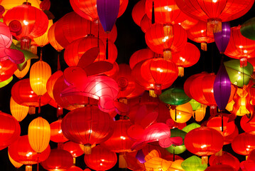 Fototapeta na wymiar Chinese lantern for mid autumn festival celebration