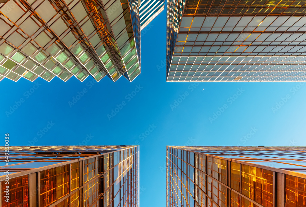 Aufkleber exterior of modern office building. architecture abstract background