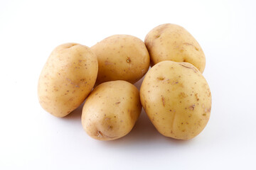 Potatoes isolated on white background