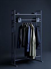 Retail clothing rack. AI Generated - 649320808