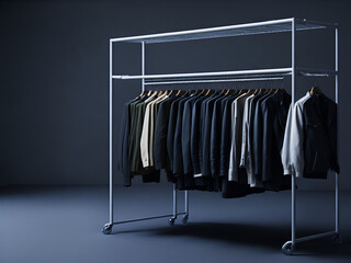 Retail clothing rack. AI Generated - 649320863