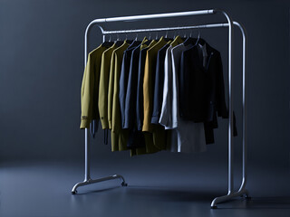 Retail clothing rack. AI Generated - 649320882
