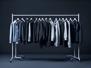 Retail clothing rack. AI Generated - 649320891