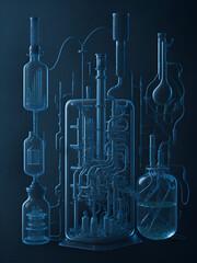 Advanced technology and instrumentation within a biochemistry lab. AI Generated - 649321008