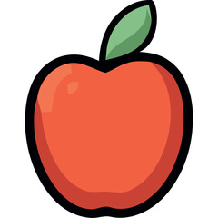 healthy apple fresh fruit icon