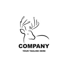 Deer logo design inspiration, deer icon, deer head. Suitable for your design need, logo, illustration, animation, etc.