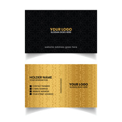 Golden Luxury Modern Business Card Design