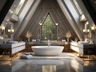 Designing Elegance Geometric Bathroom Accents