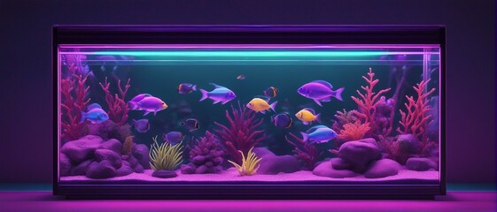 Neon punk fish tank