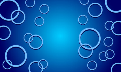 Blue circle with shadow in gradient blue background illustration design vector