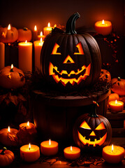 Dark pumpkin cinema UHD K Halloween.