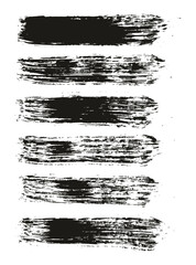 Round Brush Regular Straight Lines Artist Brush High Detail Abstract Vector Background Set 