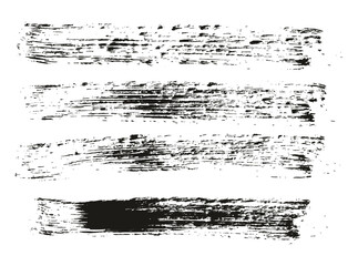 Round Brush Regular Straight Lines Artist Brush High Detail Abstract Vector Background Set 