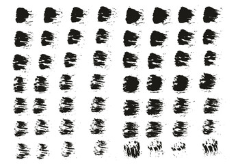 Round Brush Regular Straight Lines Artist Brush High Detail Abstract Vector Background Set 