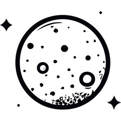 space planet drawn style