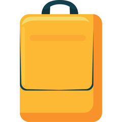 yellow and modern schoolbag supply