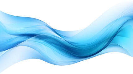 Naklejka premium Cold blue air currents. Abstract light air effect, wind, and streams of fresh breeze. Design element on the white background, created with Generative AI technology.