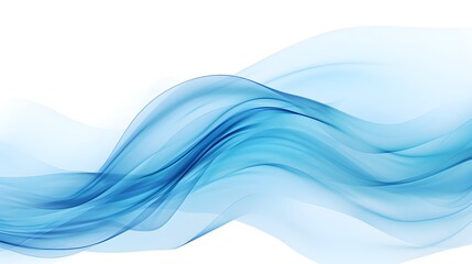Cold blue air currents. Abstract light air effect, wind, and streams of fresh breeze. Design element on the white background, created with Generative AI technology. - obrazy, fototapety, plakaty