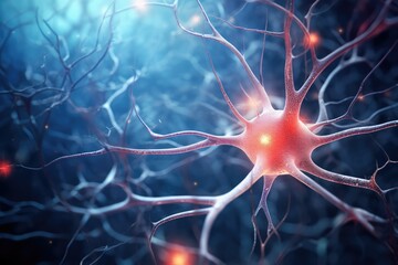Microscopic photo of a human neuron in the brain