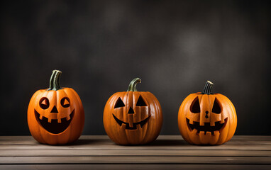 Halloween pumpkin lantern background,created with generative ai tecnology.