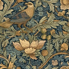 Vintage floral pattern, Seamless retro texture, Classic vintage wallpaper