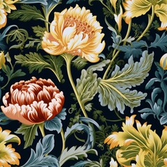 Vintage floral pattern, Seamless retro texture, Classic vintage wallpaper