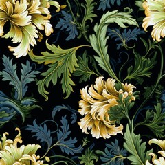 Vintage floral pattern, Seamless retro texture, Classic vintage wallpaper