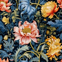 Vintage floral pattern, Seamless retro texture, Classic vintage wallpaper