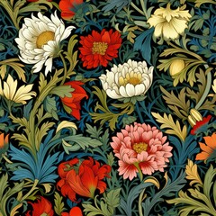 Vintage floral pattern, Seamless retro texture, Classic vintage wallpaper