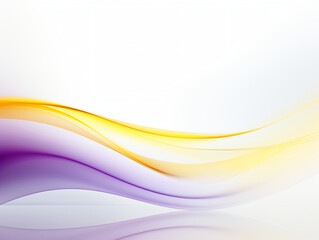 An Abstract Purple and Yellow Presentation Background with Curved Lines Decorative Borders and Empty Space