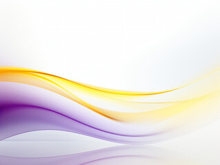 Obraz premium An Abstract Purple and Yellow Presentation Background with Curved Lines Decorative Borders and Empty Space