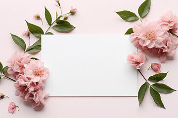 empty postcard mockup elegantly arranged against a pristine white background