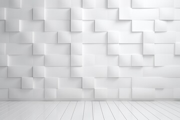 3D White Wall photo-realistic, ultra sharp. Generative Ai.